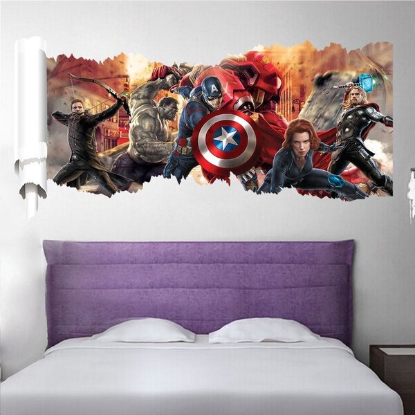 Veselá Stena Samolepka na stenu tím Avengers