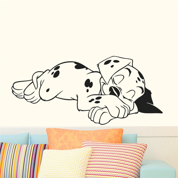 Veselá Stena Samolepka na stenu 101 Dalmatíncov Spiace šteniatko