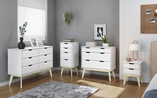 Komoda 1 dvere + 3 zásuvky BONITO biely lak