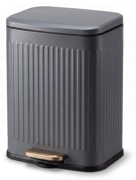 Nášľapný odpadkový kôš 13 l, lakovaný, sivý