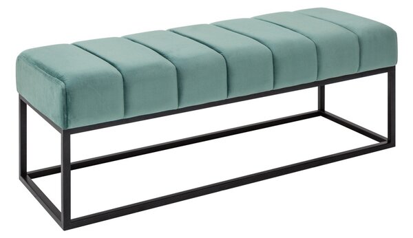 Dizajnová lavica Halle 110 cm zamat - mentolová zelená - Skladom na SK