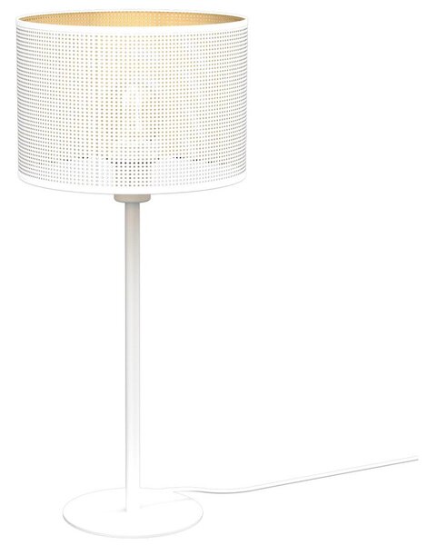Stolná lampa LOFT SHADE 1xE27/60W/230V pr. 25 cm biela/zlatá LU5271 + záruka 3 roky zadarmo