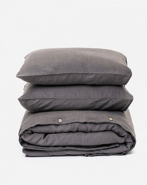 Magic Linen Ľanové obliečky sada (3ks) Charcoal gray Veľkosť: 200x220,50x70cm