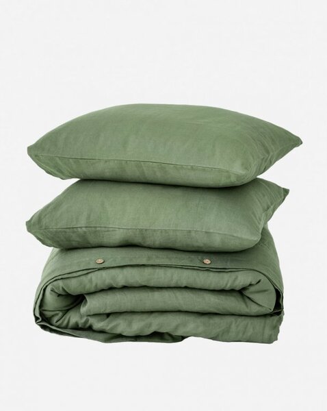 Magic Linen Ľanové obliečky sada (3ks) Forest green Veľkosť: 135x200,50x70cm