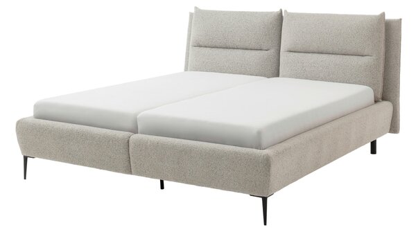 ČALÚNENÁ POSTEĽ, 180/200 cm, krémová, čierna MID.YOU - Online Only spálne, Online Only