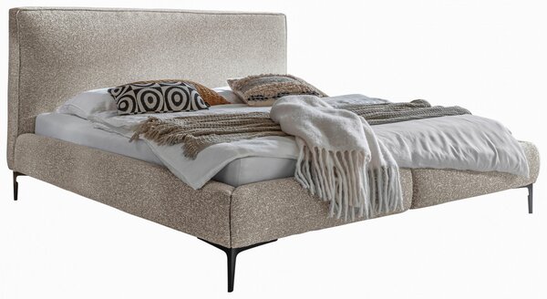 ČALÚNENÁ POSTEĽ, 180/200 cm, krémová, čierna MID.YOU - Online Only spálne, Online Only