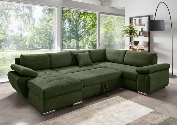 SEDACIA SÚPRAVA, textil, tmavozelená P & B - Sedačky, Online Only