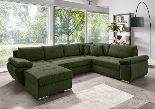 SEDACIA SÚPRAVA, textil, tmavozelená P & B - Sedačky, Online Only