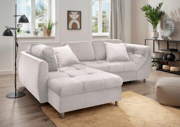 ROZKLADACIA ROHOVÁ SEDAČKA, textil, béžová Livetastic - Online Only obývacie izby, Online Only