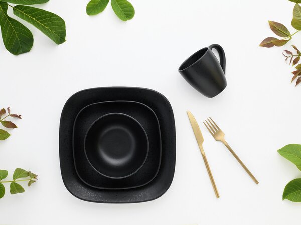 KOMBINOVANÝ SERVIS Magic Black Square 16-dielne Creatable - Online Only bytové doplnky, Online Only