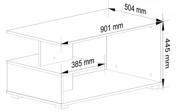 Ak furniture Konferenční stolek Pin wenge