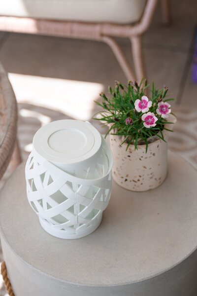 LED lampáš Flame White 16 cm