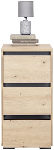 NOČNÝ STOLÍK, antracitová, farba duba, 40/79/48 cm Carryhome - Obývacie zostavy