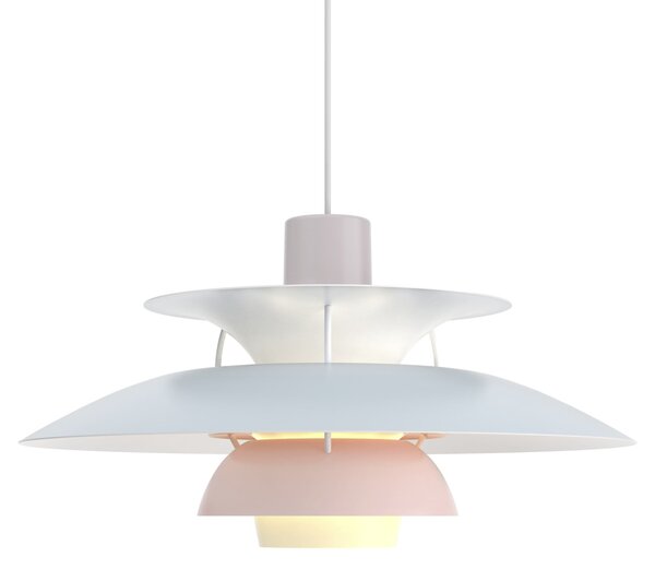 Závesná lampa PH 5 Pastels Oyster blue/Rose