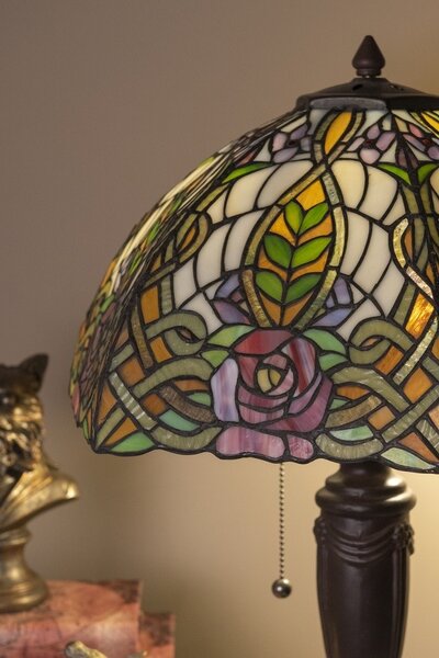 Stolná lampa Tiffany Rose - Ø 47*61cm - Clayre & Eef