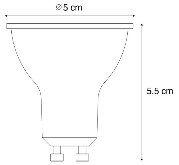 Sada 5 stmievateľných LED žiaroviek GU10 3W 200 lm 4000K