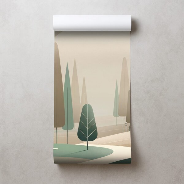 Tapeta minimalistická lesná krajina