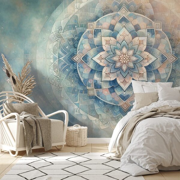 Tapeta mandala v pastelových tónoch