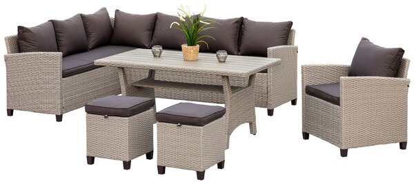 TERASOVÁ SEDACIA SÚPRAVA 18-dielne, kov, plast, textil Gardenson - Online Only záhrada, Online Only
