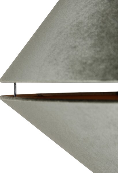 Mosadzná oblúková lampa s čiernym a dvojitým zamatovým tienidlom zelená - XXL