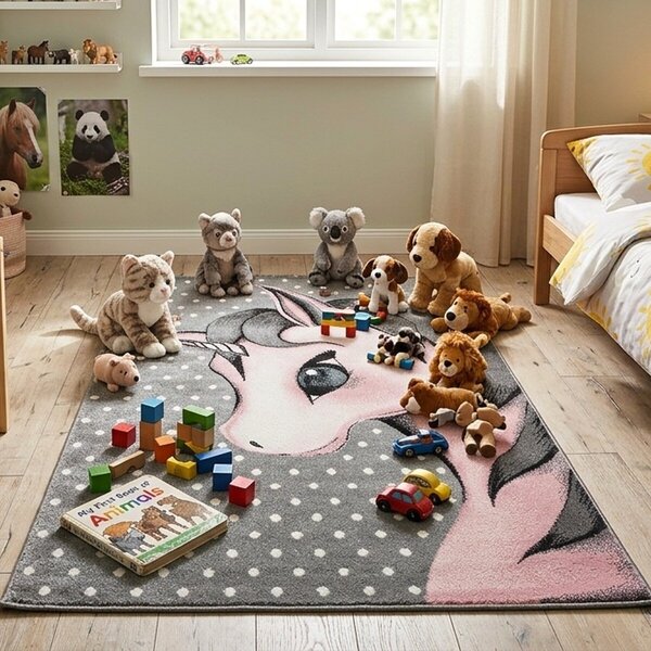 Ayyildiz, Kusový koberec Kids 590 pink, 120x170, ružová, detská izba
