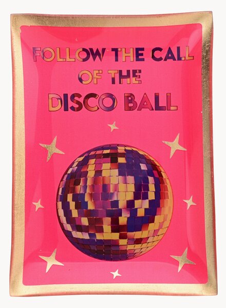 Sklenený tanier Disco