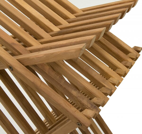 DEOKORK Záhradný odkládací stolík FLOW (teak)