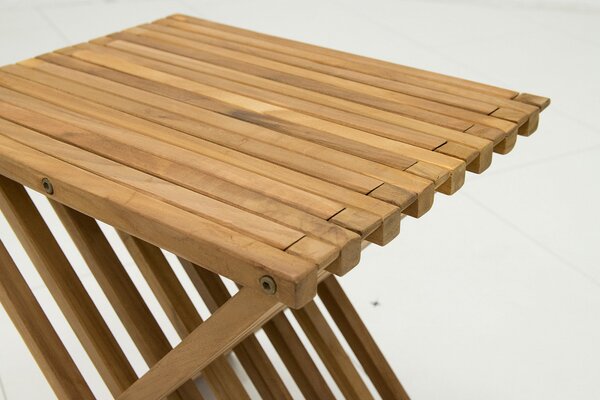 DEOKORK Záhradný odkládací stolík FLOW (teak)
