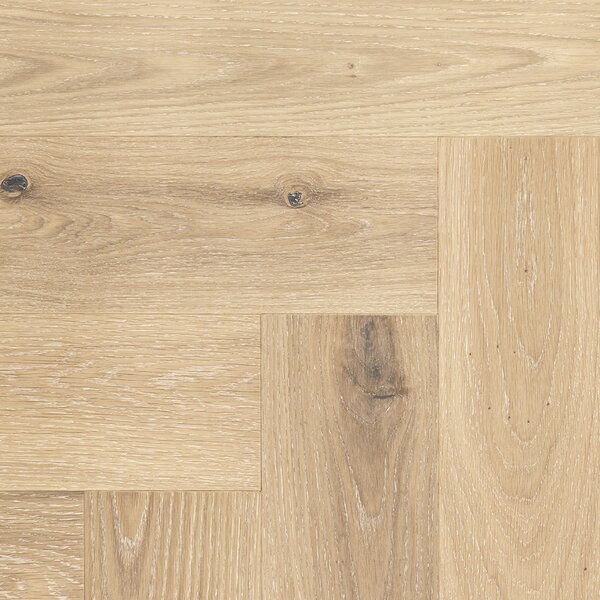 Artisan Herringbone Dub Ajaccio Natural Kart White Cream Mat Lak 4V Ol