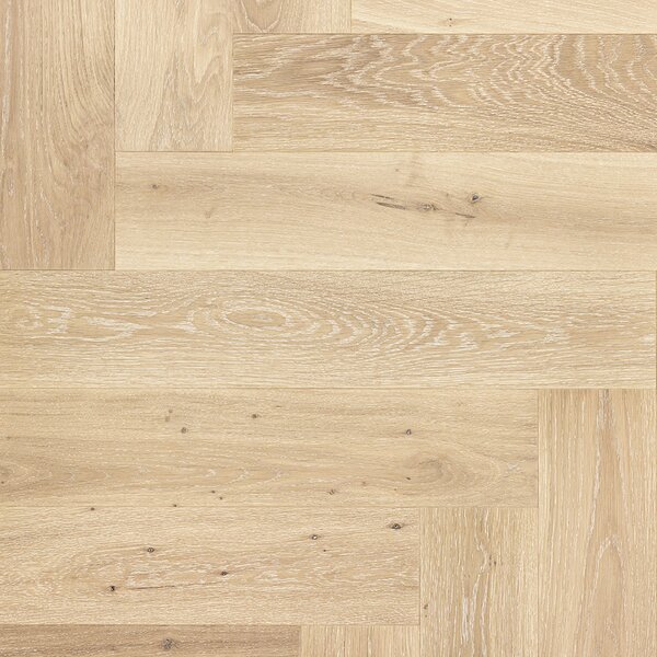 Artisan Herringbone Dub Ajaccio Natural Kart White Cream Mat Lak 4V Ol