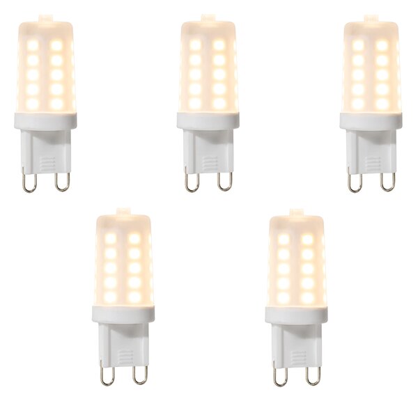 Sada 5 stmievateľných LED žiaroviek G9 3W 280 lm 2700K