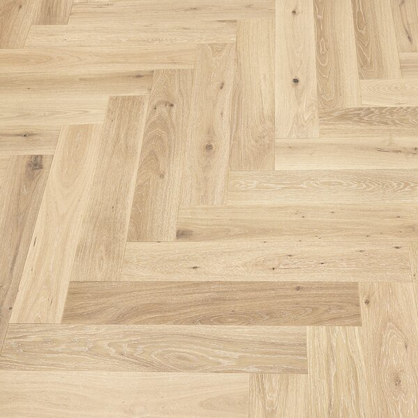 Artisan Herringbone Dub Ajaccio Natural Kart White Cream Mat Lak 4V Ol