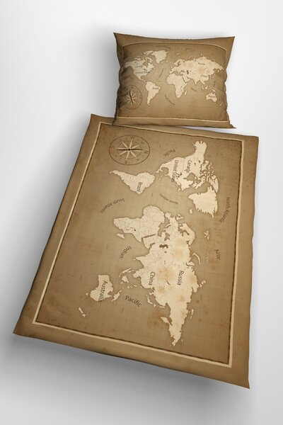 3d obliečky Continents bavlna 140x200 cm
