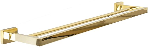 Rea, 2-ramenný vešiak do kúpeľne na uteráky ERLO 02, zlatá lesklá, REA-80005