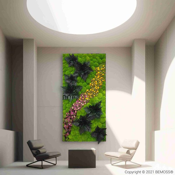 Machový obraz RASTLINY Cornella XXL - 60 x 180 cm