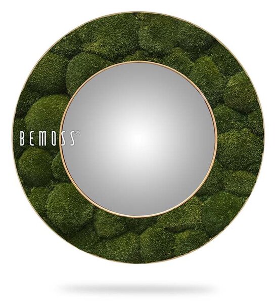 Kruhové zrkadlo BOLMOSS Natural - Vonkajší priemer rámu 65 cm (zrkadlo 45 cm)