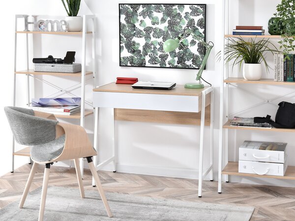 NovýNábytok.sk PC stolík Norway (dub + biela). Akcia -15%. Vlastná spoľahlivá doprava až k Vám domov. 1109803