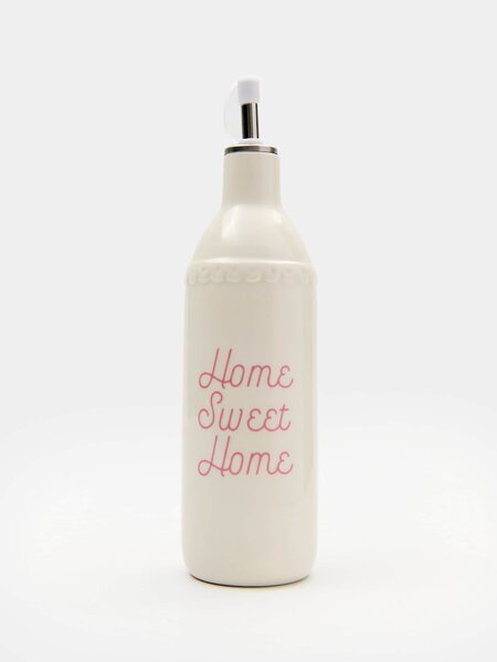 Sinsay - Fľaša na olej s nápisom Home Sweet Home - biela