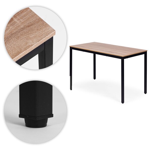 Jedálenský kuchynský stôl pre 4-5 osôb počítačový stôl 120x60 cm ModernHome