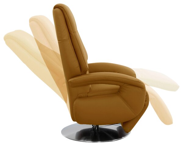 RELAXAČNÉ KRESLO, koža, kari žltá Sit & More - Online Only obývacie izby, Online Only