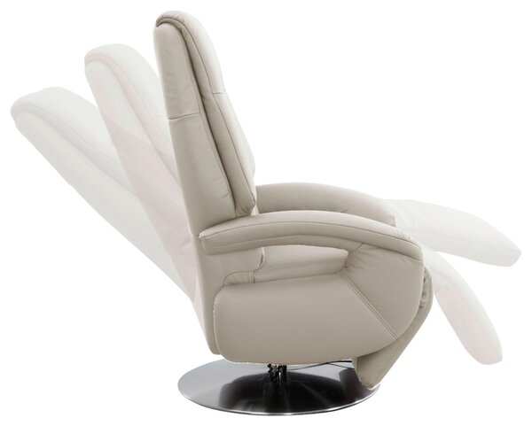 RELAXAČNÉ KRESLO, koža, biela Sit & More - Online Only obývacie izby, Online Only