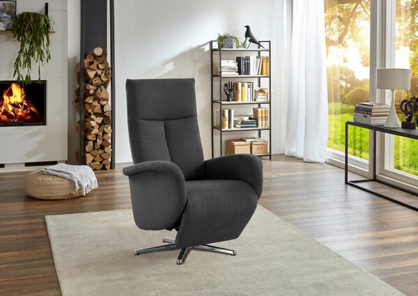 RELAXAČNÉ KRESLO, textil, tmavosivá Sit & More - Online Only obývacie izby, Online Only