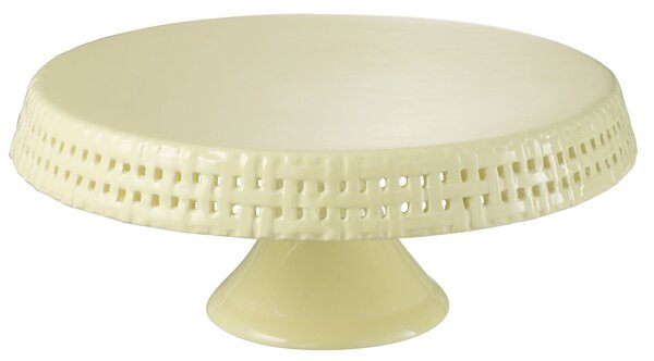 Žltý keramický podnos na nohe Hella Yellow L - Ø 34*14cm - J-Line by Jolipa