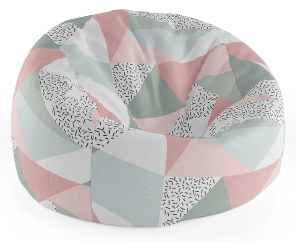 Sablio Sedací vak Cocoon Obrazce v nežných farbách - 75 x 45 x 35 cm