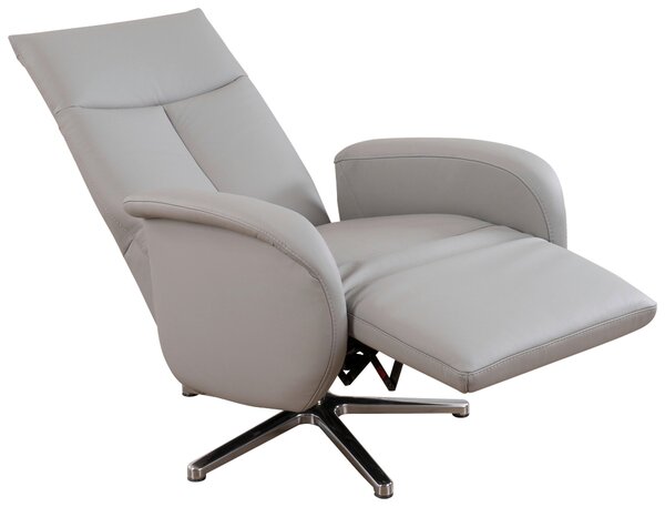 RELAXAČNÉ KRESLO, koža, svetlosivá Sit & More - Online Only obývacie izby, Online Only