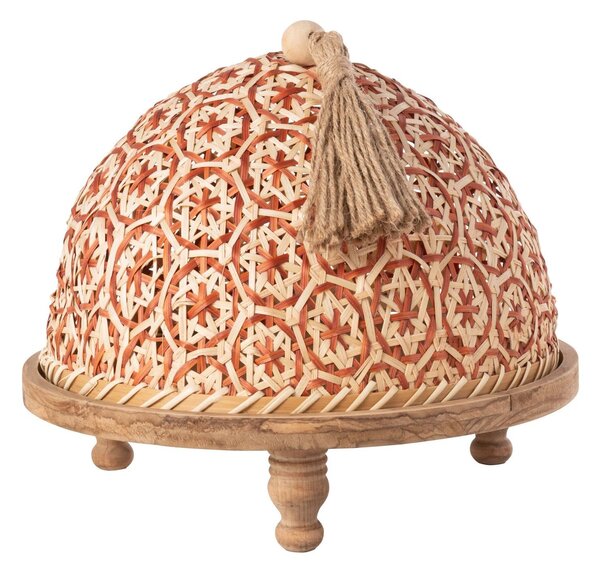 Prírodný drevený podnos s poklopom Hood - Ø30 * 25 cm - J-Line by Jolipa