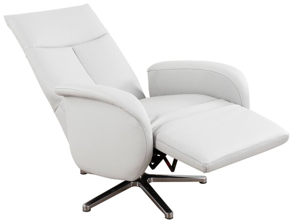 RELAXAČNÉ KRESLO, koža, biela Sit & More - Online Only obývacie izby, Online Only