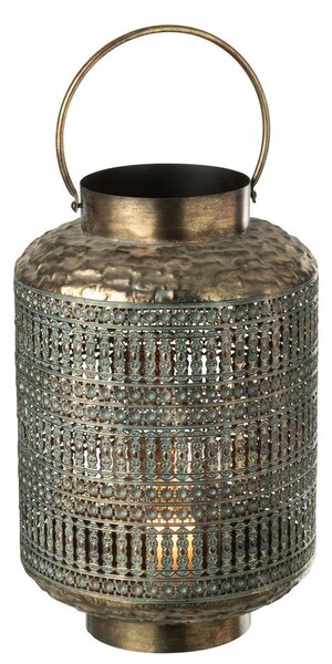 Bronzový antik kovový lampáš s patinou Cylli - Ø 30*45 cm - J-Line by Jolipa