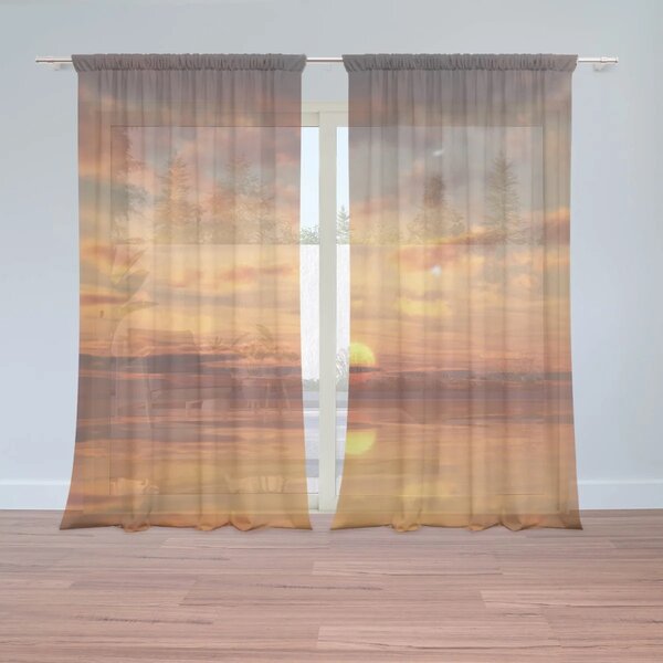 Sablio Záclony Oranžové slnko: 2ks 150x250cm