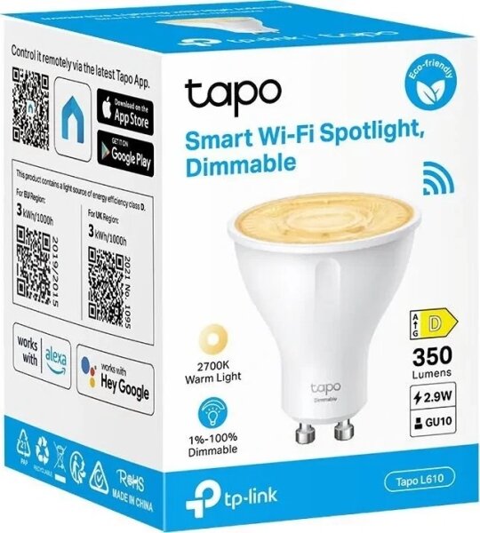 LED Stmievateľná žiarovka GU10/2,9W/230V 2700K Wi-Fi - TP-Link